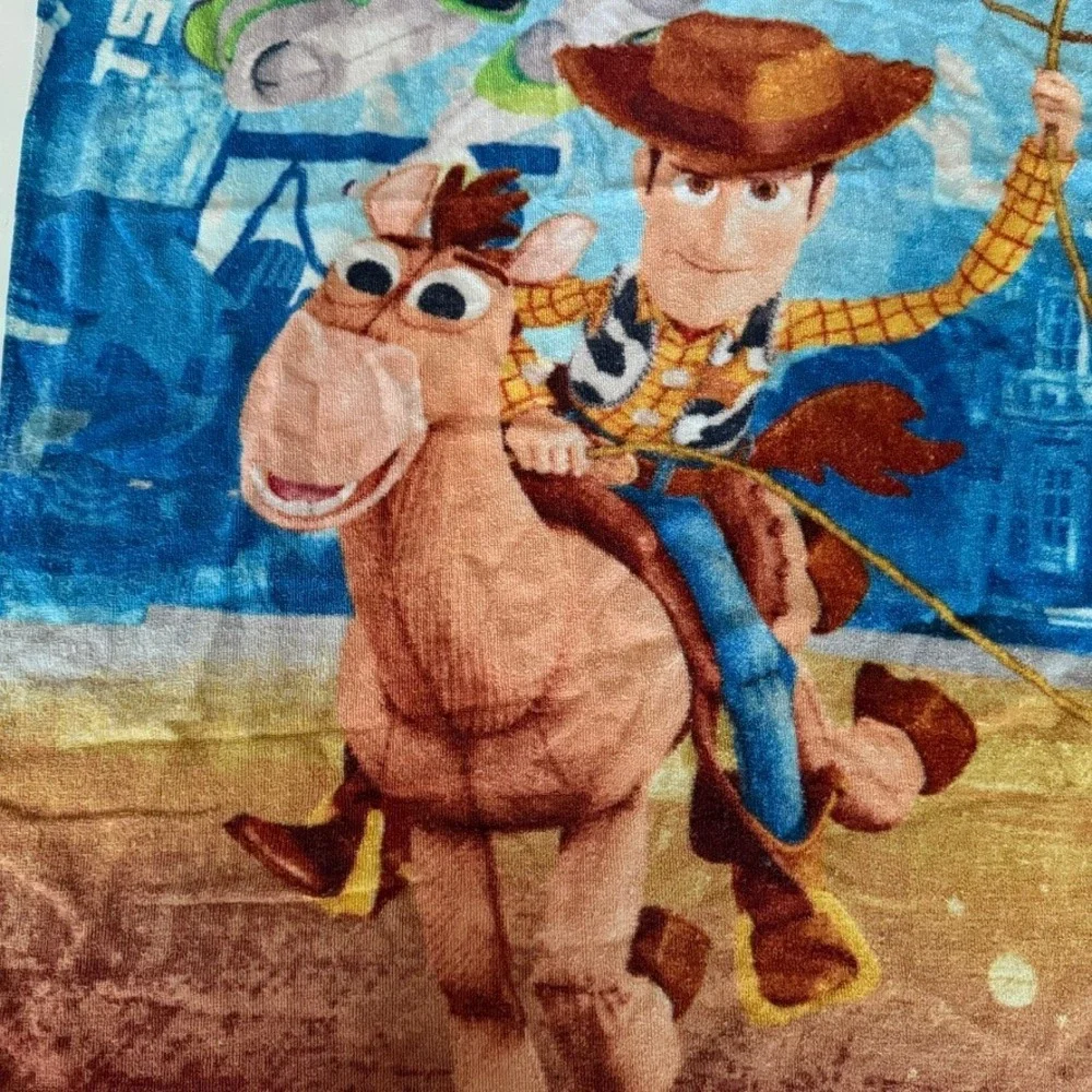 Disney Pixar Toy Story Space Cowboyz Beach Towel with Woody Buzz Bullseye